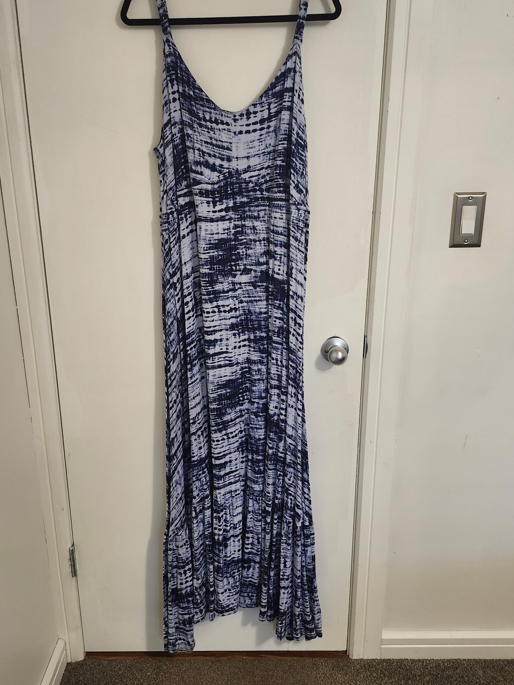 torrid Navy and White Tie-Dye Maxi Dress 5x